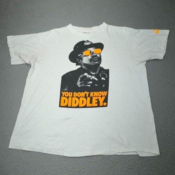 Vintage Nike Shirt Mens Large‎ White You Don't Know Diddley Swoosh Made USA 90s